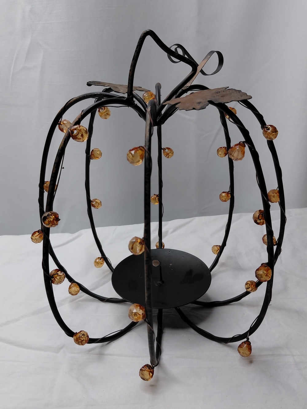 Pier One Metal Pumpkin Tealight Candle Holder